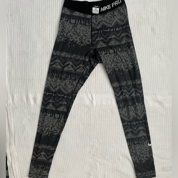 Nike pro leggings black and white - Picture 1 of 2